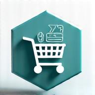 Symbol eines Einkaufswagens und digitaler Zahlung