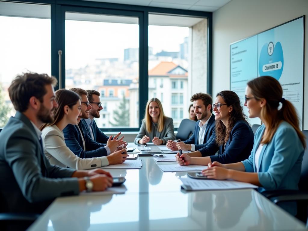 Das professionelle und freundliche Team der Alpina Web Solutions AG in ihrem modernen Büro in Zürich.
